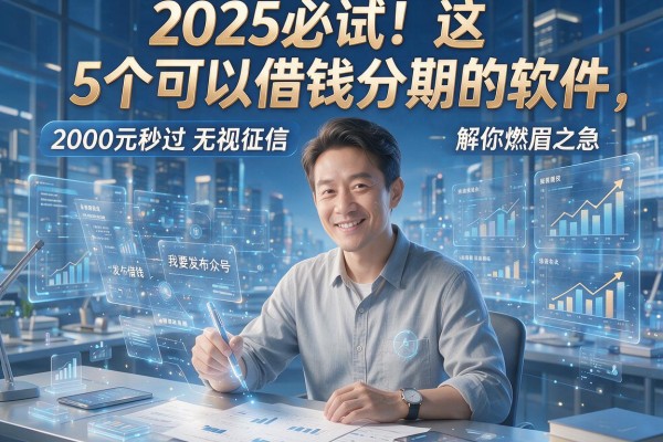 2025必试！这5个可以借钱分期的软件，2000元秒过无视征信，解你燃眉之急！