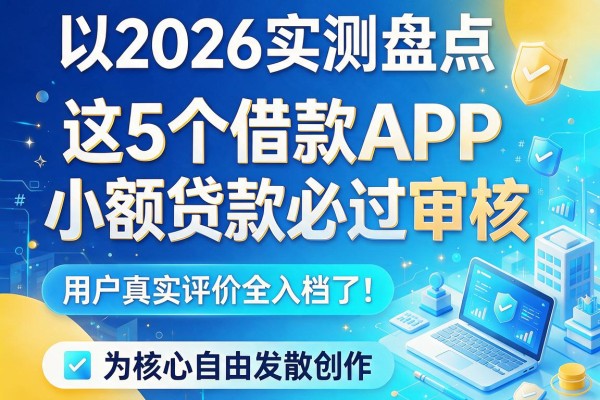 2026实测盘点:这5个借款APP小额贷款必过审核,用户真实评价全入档了!
