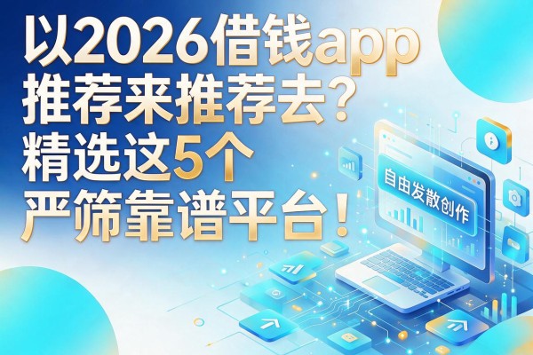 2026借钱app推荐来推荐去?精选这5个严筛靠谱平台!