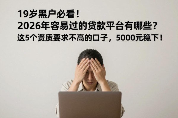19岁黑户必看!2026年容易过的贷款平台有哪些?这5个资质要求不高的口子,5000元稳下!