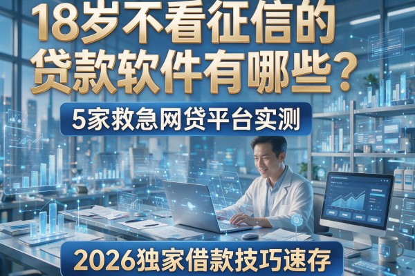 18岁不看征信的贷款软件有哪些？5家救急网贷平台实测，2026独家借款技巧速存！