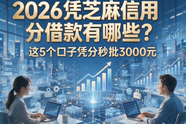 2026凭芝麻信用分借款有哪些?这5个口子凭分秒批3000元!