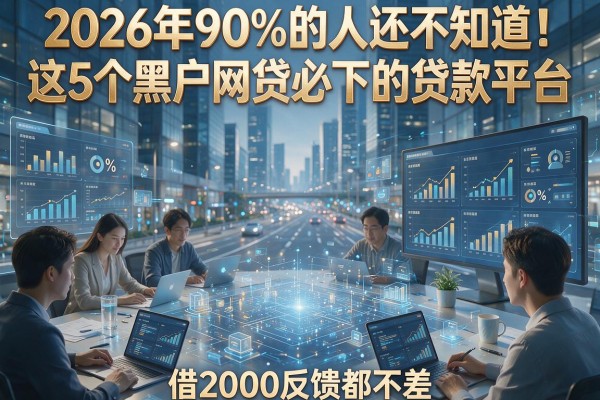 2026年90%的人还不知道！这5个黑户网贷必下的贷款平台，借2000反馈都不差