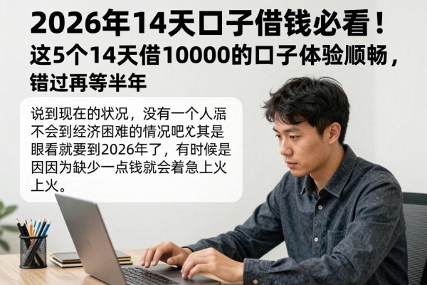 2026年14天口子借钱必看！这5个14天借10000的口子体验顺畅，错过再等半年