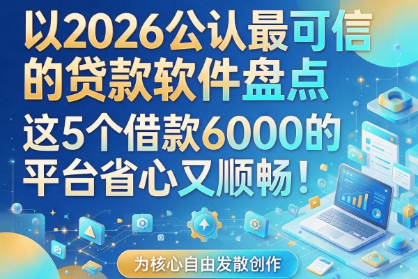 2026公认最可信的贷款软件盘点,这5个借款6000的平台省心又顺畅!