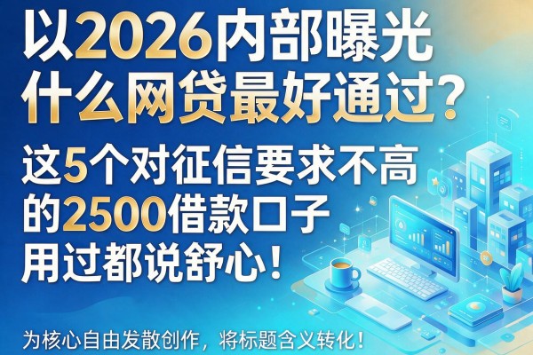 2026内部曝光：什么网贷最好通过？这5个对征信要求不高的2500借款口子，用过都说舒心！