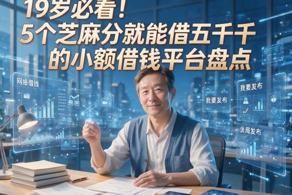 19岁必看！5个芝麻分就能借五千的小额借钱平台盘点