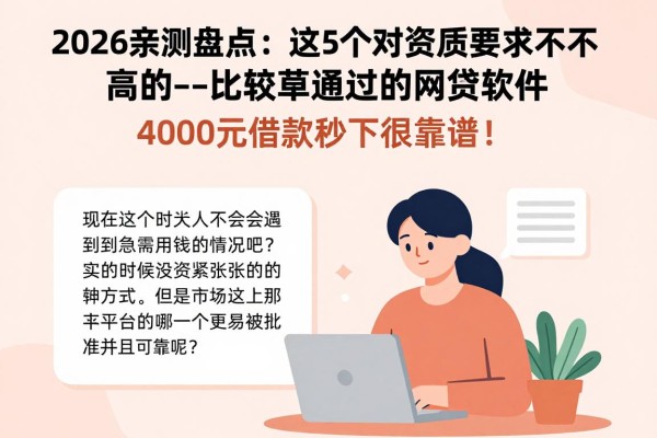 2026亲测盘点：这5个对资质要求不高的--比较简单通过的网贷软件--，4000元借款秒下很靠谱！