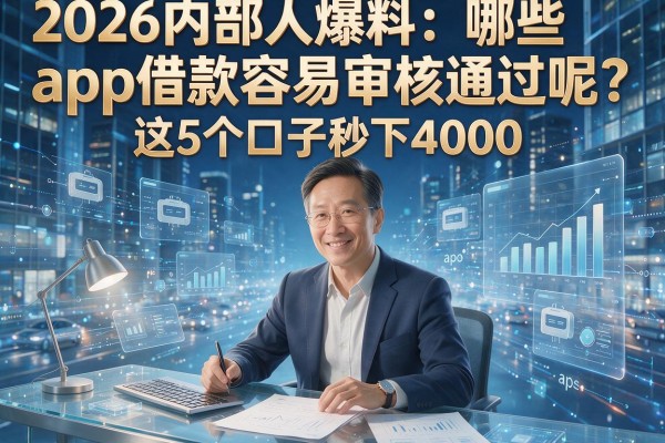 2026内部人爆料：哪些app借款容易审核通过呢？这5个口子秒下4000
