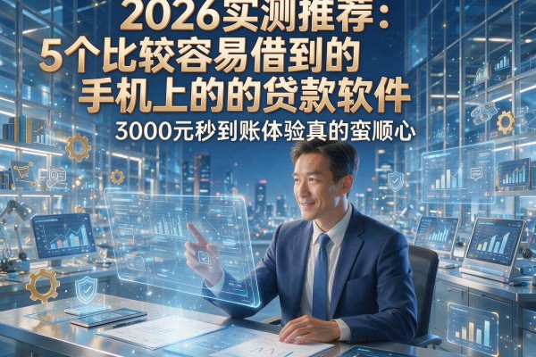 2026实测推荐：5个比较容易借到的手机上的贷款软件，3000元秒到账体验真的蛮顺心