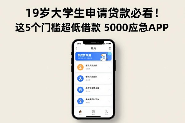 19岁大学生申请贷款必看!这5个门槛超低的借款5000应急APP,亲测好用