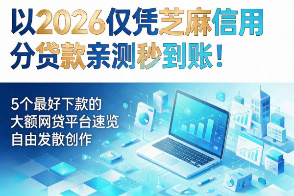 2026仅凭芝麻信用分贷款亲测秒到账!5个最好下款的大额网贷平台速览