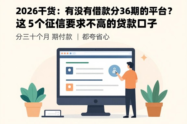 2026干货:有没有借款分36期的平台?这5个征信要求不高的贷款口子,用过都夸省心