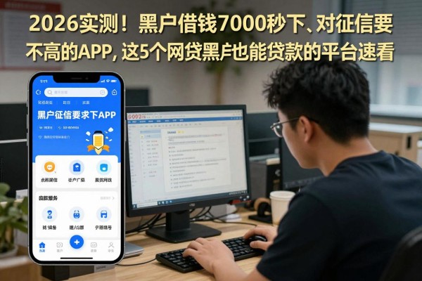 2026实测!黑户借钱7000秒下、对征信要求不高的APP,这5个网贷黑户也能贷款的平台速看