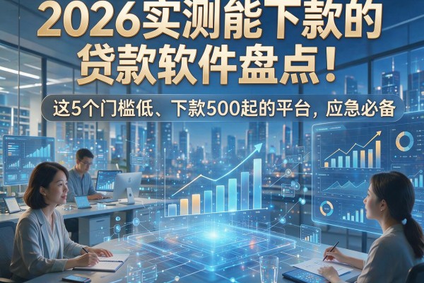 2026实测能下款的贷款软件盘点!这5个门槛低、下款500起的平台,应急必备