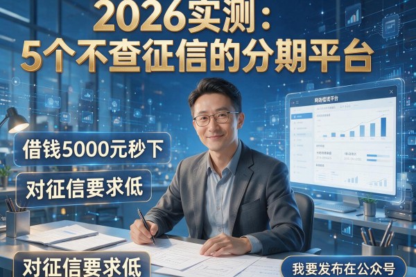 2026实测:5个不查征信的分期平台,借钱5000元秒下、对征信要求低