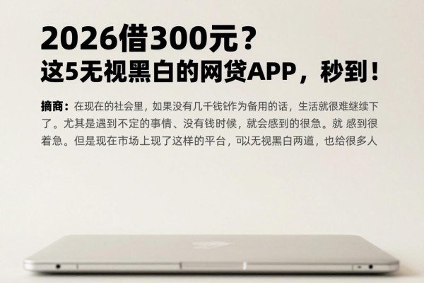 2026借3000元?这5无视黑白的网贷APP,秒到!