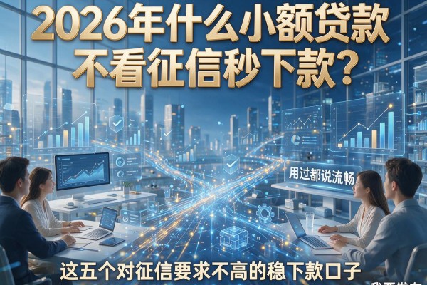 2026年什么小额贷款不看征信秒下款?这五个对征信要求不高的稳下款口子,用过都说流畅!