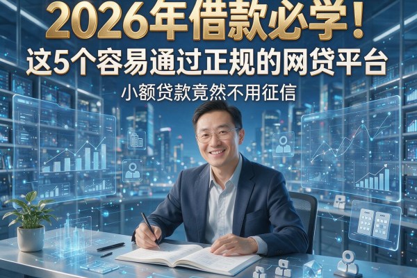 2026年借款必学！这5个容易通过正规的网贷平台，小额贷款竟然不用征信？