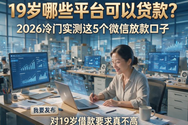 19岁哪些平台可以贷款？2026冷门实测这5个微信放款口子，对19岁借款要求真不高！