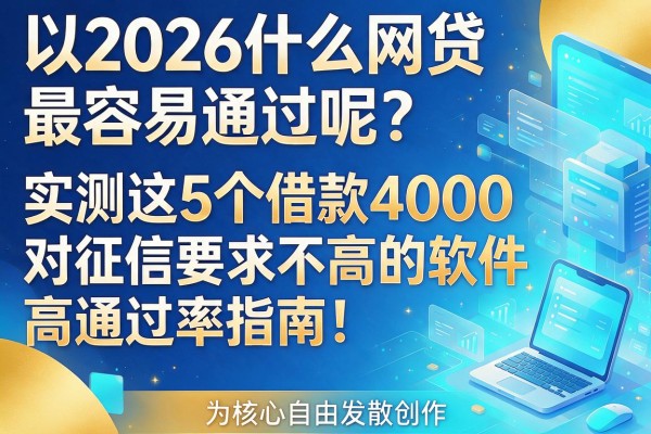 2026什么网贷最容易通过呢？实测这5个借款4000对征信要求不高的软件，高通过率指南！
