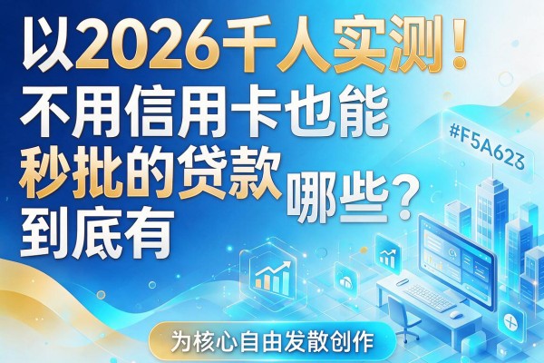2026千人实测！不用信用卡也能秒批的贷款到底有哪些？
