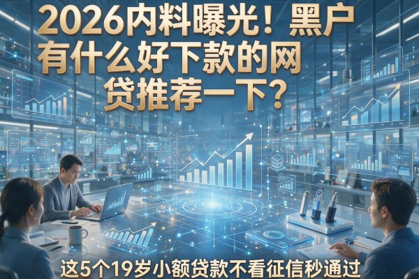 2026内料曝光!黑户有什么好下款的网贷推荐一下?这5个19岁小额贷款不看征信秒通过!
