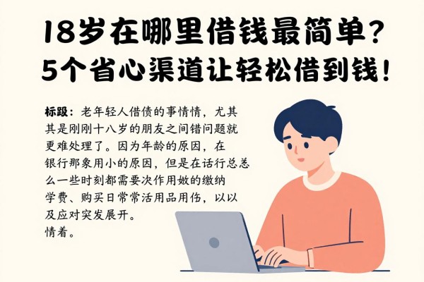 18岁在哪里借钱最简单?这5个省心渠道让你轻松借到钱!