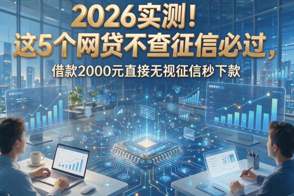 2026实测！这5个网贷不查征信必过，借款2000元直接无视征信秒下款