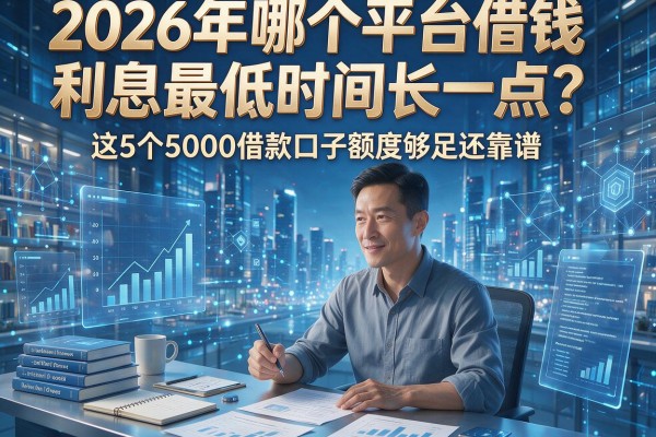 2026年哪个平台借钱利息最低时间长一点?这5个5000借款口子额度够足还靠谱!