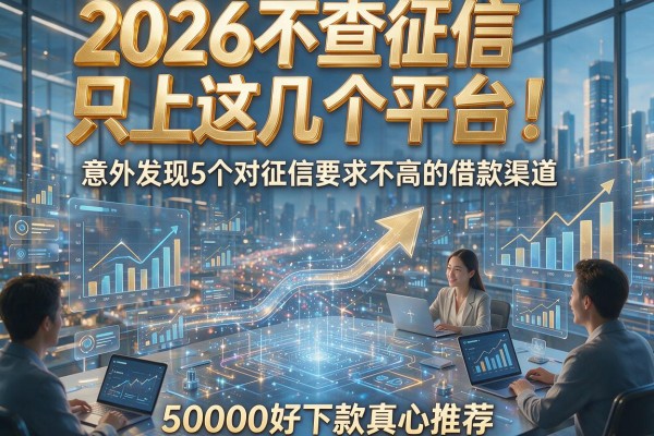 2026不查征信只上这几个平台！意外发现5个对征信要求不高的借款渠道，50000好下款真心推荐