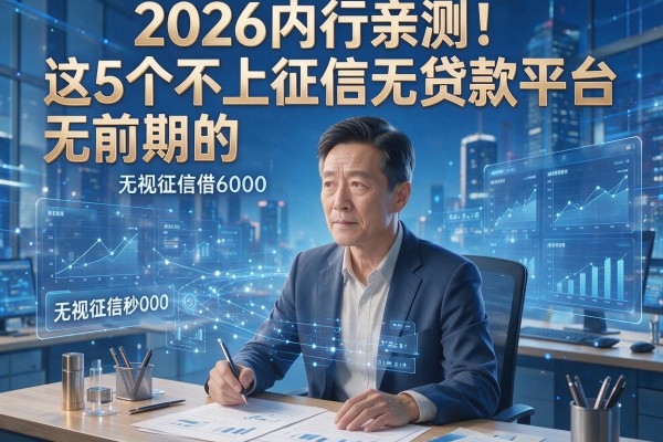 2026内行亲测！这5个不上征信无前期的贷款平台，无视征信秒借6000