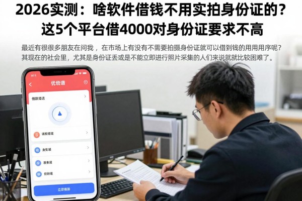 2026实测：啥软件借钱不用实拍身份证的？这5个平台借4000对身份证要求不高