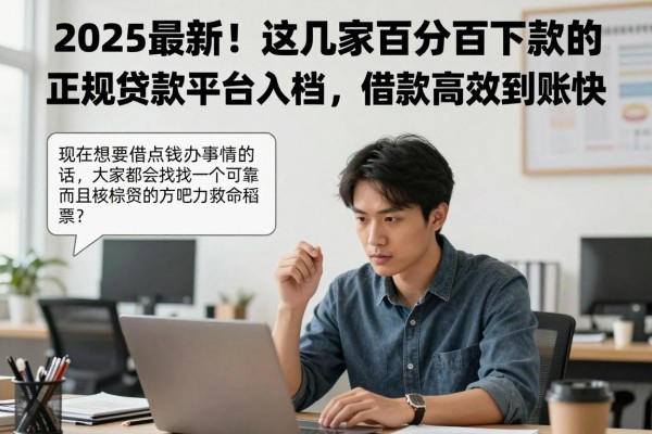 2025最新！这几家百分百下款的正规贷款平台入档，借款高效到账快
