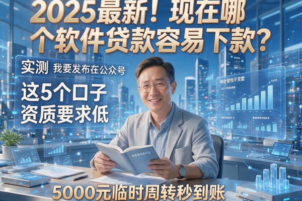 2025最新!现在哪个软件贷款容易下款?实测这5个口子资质要求低,5000元临时周转秒到账