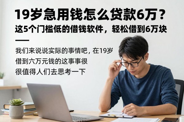 19岁急用钱怎么贷款6万?这5个门槛低的借钱软件,轻松借到6万块