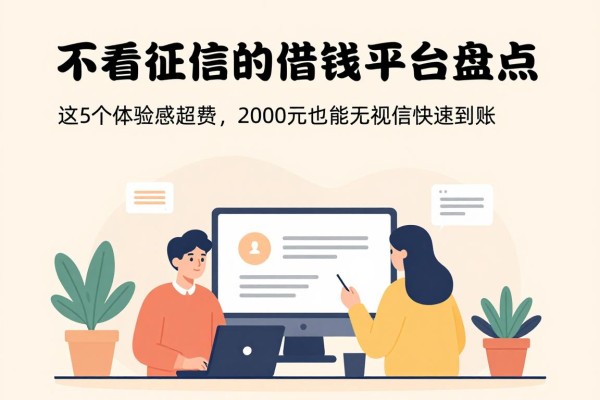 100元起借、不看征信的借钱平台盘点:这5个体验感超赞,2000元也能无视征信快速到账