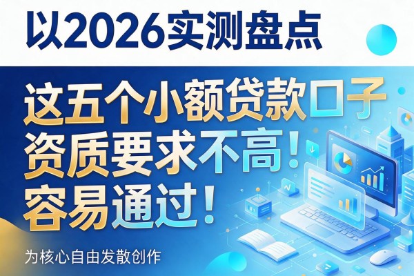 2026实测盘点:这五个小额贷款口子资质要求不高,容易通过!
