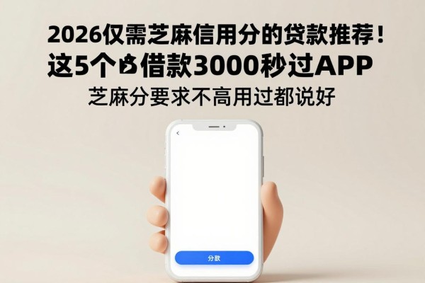 2026仅需芝麻信用分的贷款推荐!这5个借款3000秒过APP,芝麻分要求不高用过都说好