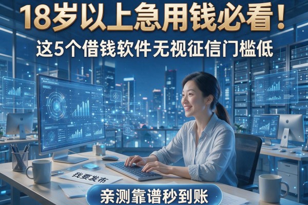 18岁以上急用钱必看!这5个借钱软件无视征信门槛低,亲测靠谱秒到账