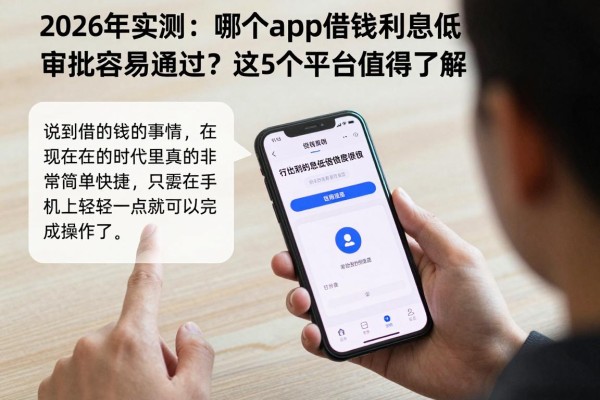 2026年实测:哪个app借钱利息低审批容易通过?这5个平台值得了解!