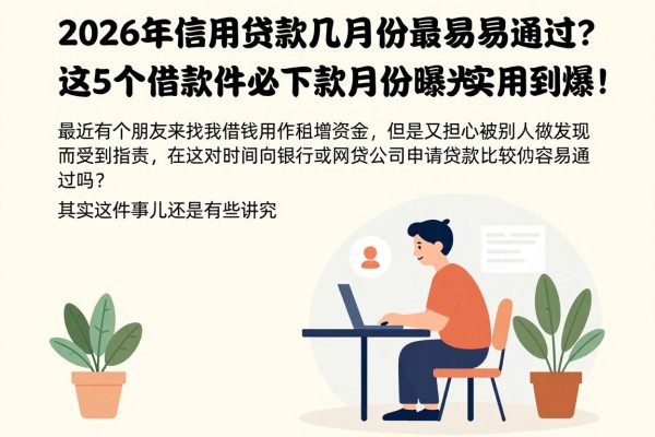 2026年信用贷款几月份最容易通过？这5个借款软件必下款月份曝光，实用到爆！