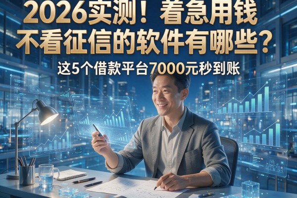 2026实测！着急用钱不看征信的软件有哪些？这5个借款平台7000元秒到账