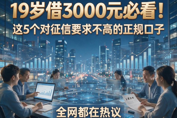19岁借3000元必看!这5个对征信要求不高的正规口子,全网都在热议
