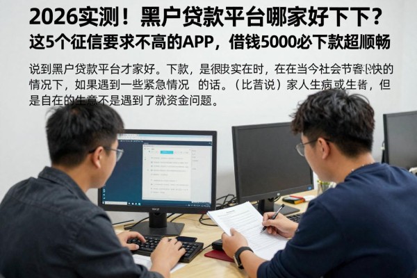 2026实测!黑户贷款平台哪家好下款?这5个征信要求不高的APP,借钱5000必下款超顺畅