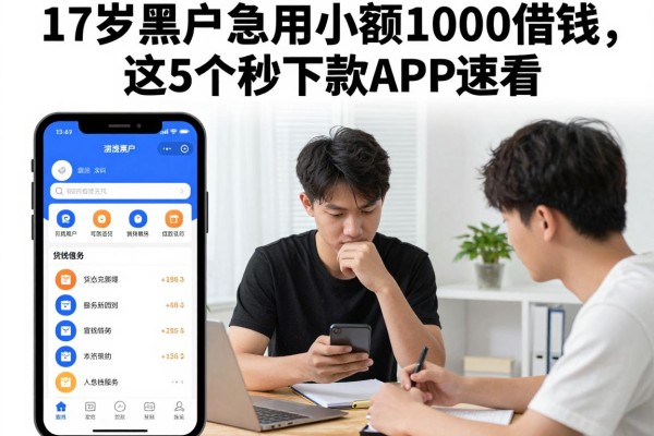 17岁黑户急用小额1000借钱,这5个秒下款APP速看