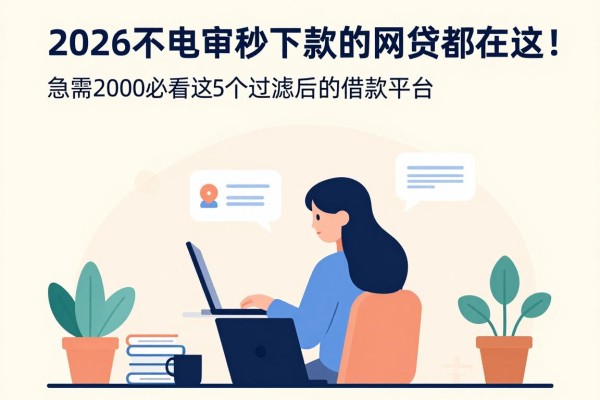 2026不电审秒下款的网贷都在这!急需2000必看这5个过滤后的借款平台