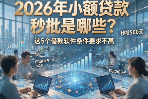 2026年小额贷款秒批是哪些？这5个借款软件条件要求不高，秒批500元！