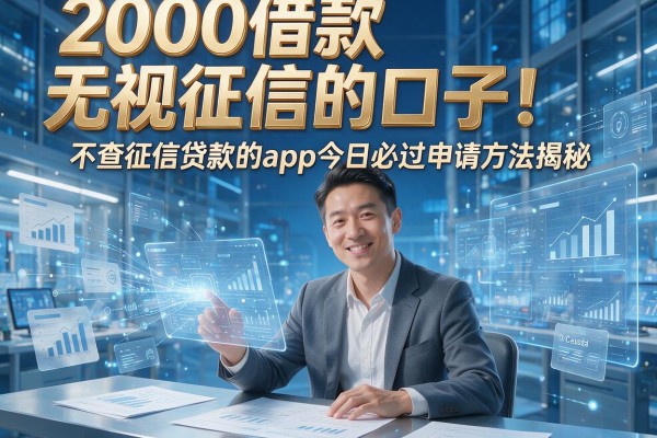 2000借款无视征信的口子!不查征信贷款的app今日必过申请方法揭秘
