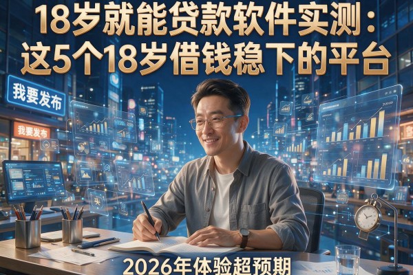 18岁就能贷款软件实测:这5个18岁借钱稳下的平台,2026年体验超预期